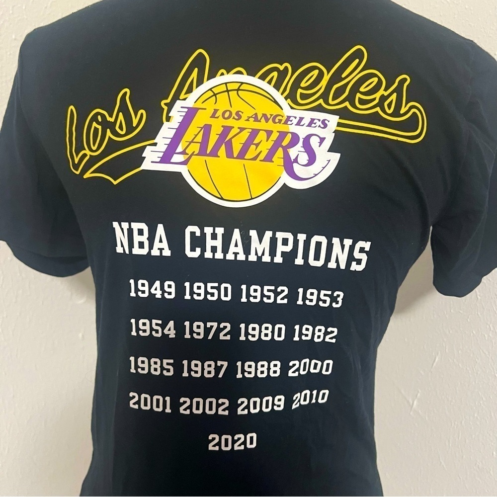 Abercrombie Kids Size (11/12) Black Graphic Los Angeles Lakers Shirt Basketball - Picture 4 of 9